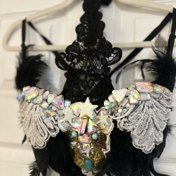 Custom Handmade One of a Kind Rave Party Festival Bra - Picture 3 of 14